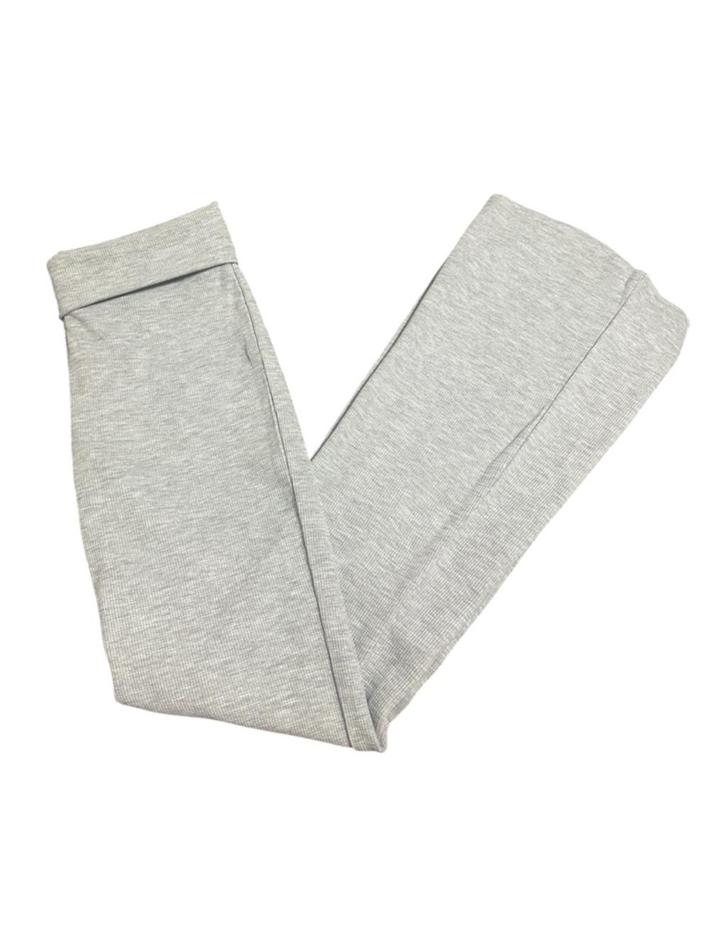 Edikted Gray Ribbed Flare Pants NWT Size M High Waisted Lounge Stretch